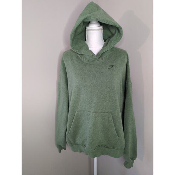 Gymshark Lg green rest day sweats shark logo sweatshirt hoodie - Picture 1 of 9